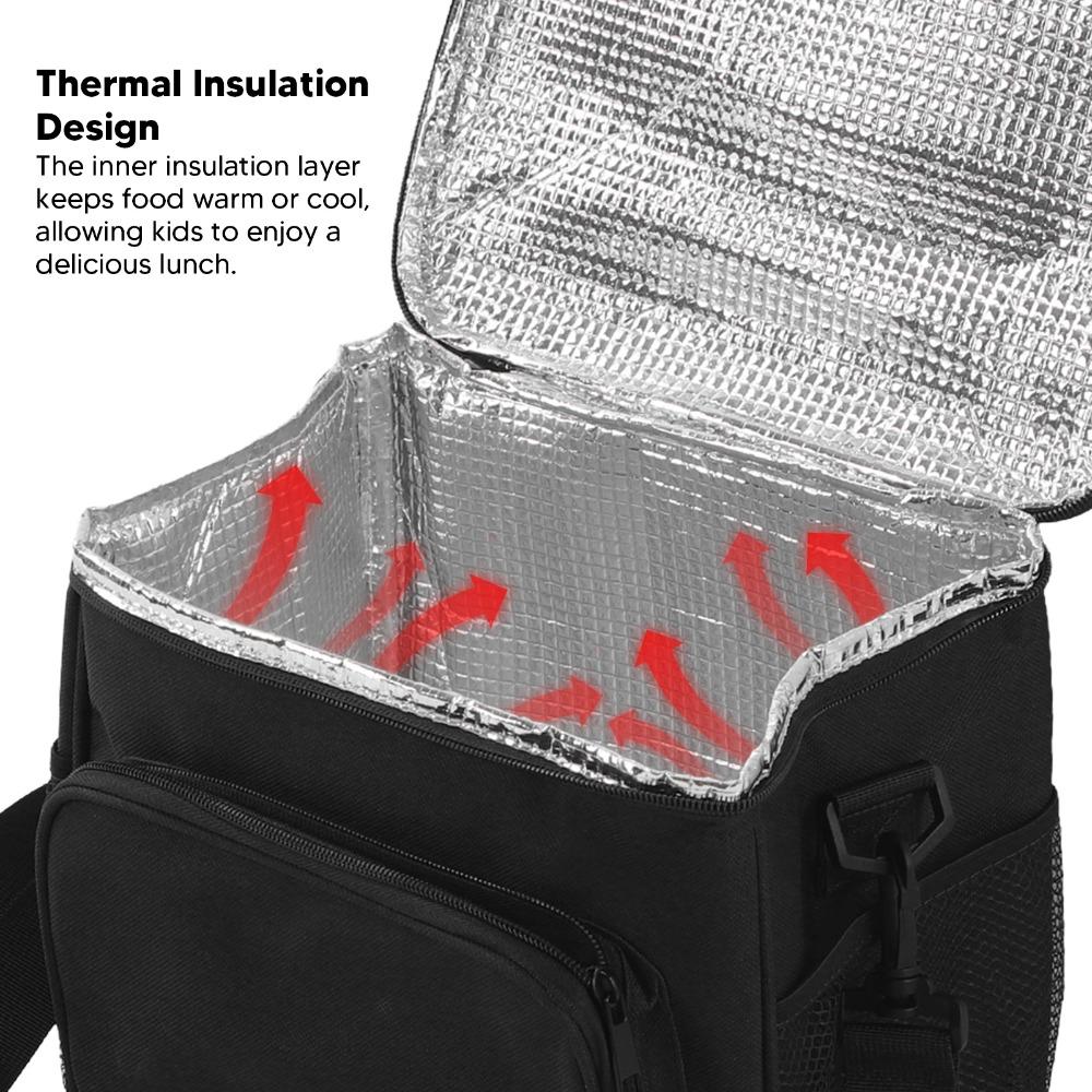 Oxford Fabric Insulated Lunch Bag Large Capacity Cooler Lunch Bag Lunch Container  Outdoor Use