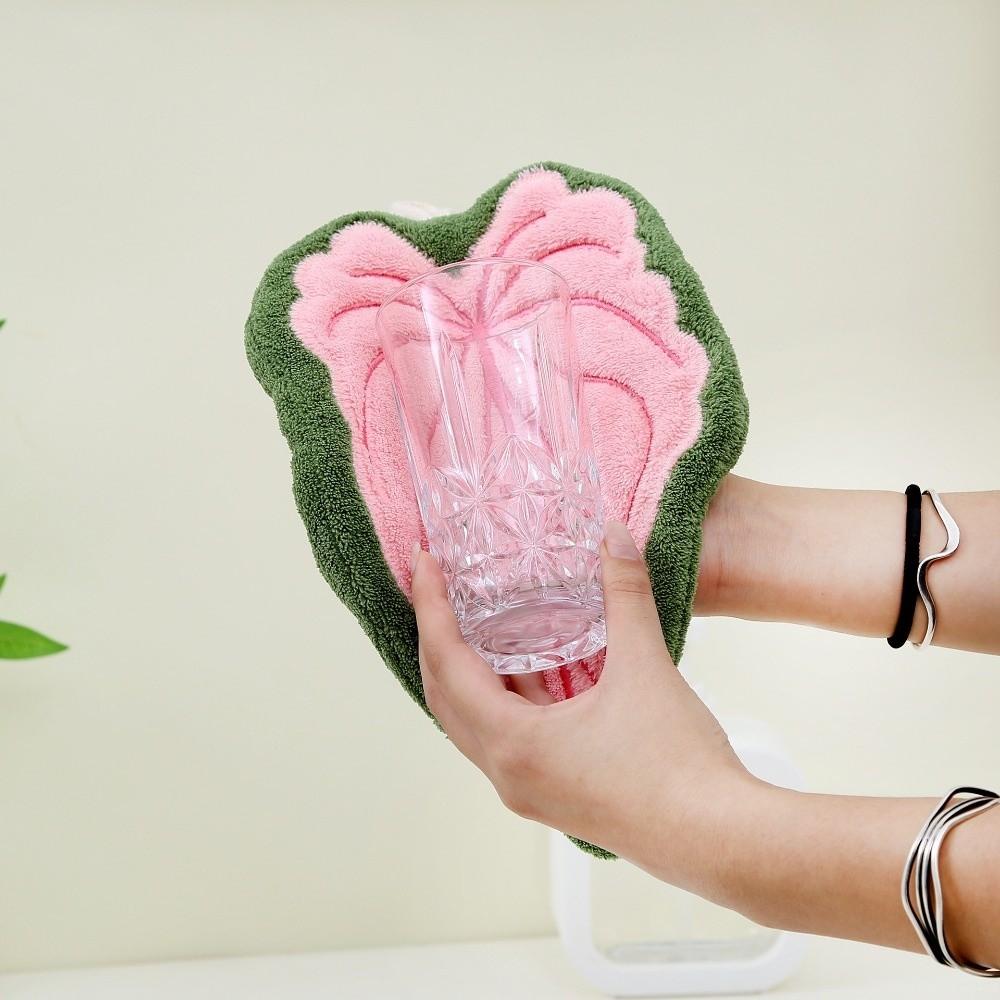Double-layer Hand Towel Leaf Bathroom Towel New Kitchen Towel  Hand Washing