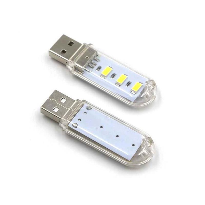 2/4PCS USB Plug LED Light Mini Book Lamp 3leds Night Light Ultra Bright Eye Protection Reading Lamp For Power Bank Laptop DC 5V