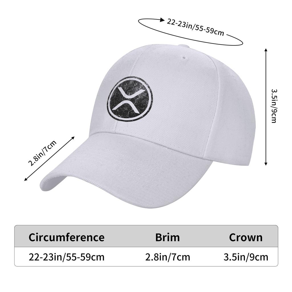 XRP Ripple Crypto Vintage Baseball Cap UnisexTeens Design Trucker Hat Summer Casual Kpop Rock Sunscreen Baseball Caps