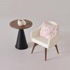 Miniature Dollhouse Furniture Set: Table, Chairs, Cushions, and Pillows