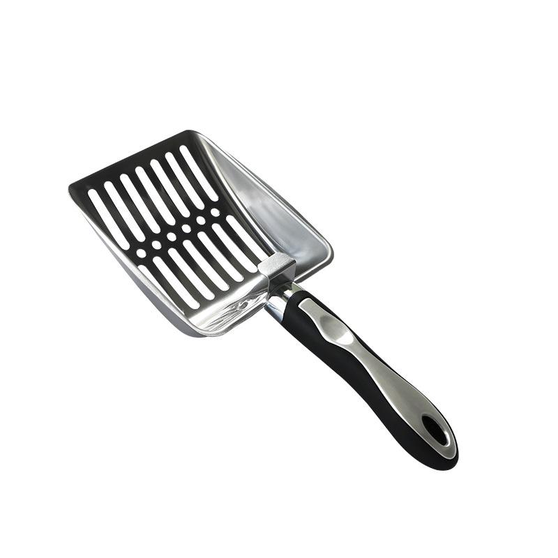 Large Stainless Steel Fine-Hole Cat Litter Scoop & Reptile Poop Shovel