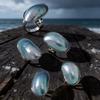 Schelp Open Ring Uniseks Verstelbare Sieraden Met Gegalvaniseerde Afwerking Voor Zomer Mode