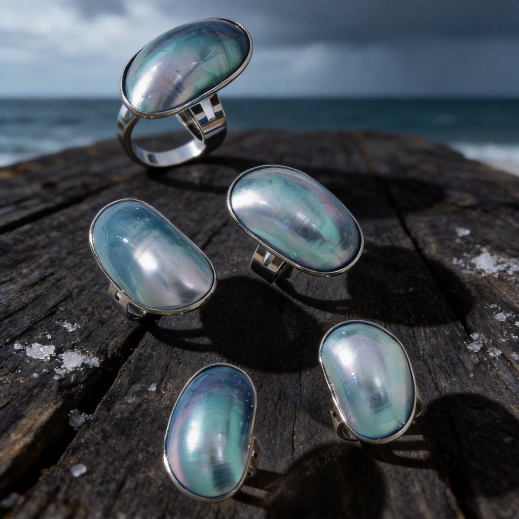 Schelp Open Ring Uniseks Verstelbare Sieraden Met Gegalvaniseerde Afwerking Voor Zomer Mode