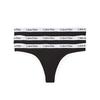 Bikini Set Underwear QD3587 T-back 3-Piece Women's (L, Black/black/black(001)) [Item]