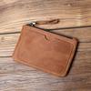 NZPJ Leather Mini Men's Coin Wallet Retro Leisure First Layer Cowhide Lady's Change Purse Crazy Horse Leather Credit Card Bag