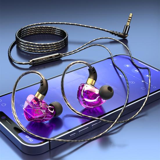 Wired Earphone In-ear Bass Noise Reduction Ergonomic Deep HiFi Sound Mobile Phone Earbud