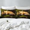 Animal Theme Fox Three-Piece Quilt Cover Digital Printing Bedding Set Bed Cover