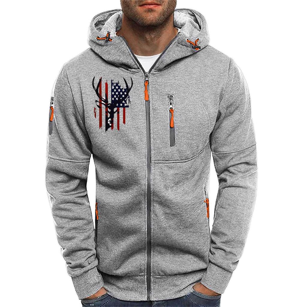 Herren Übergroßer Herbst/Winter Sport Fitness Reißverschluss Hoodie Strickjacke