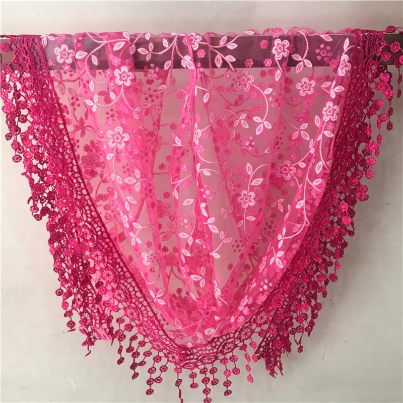 Tassel Triangle Shawl Lace Veil Scarf Bandana Church Prayer Wedding Mantilla Embroidered Headcovering Hijab Women Scarf