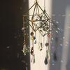 Crystal Large Wind Chime Moon & Suncatcher Handmade Garden Hanging Pendant for Window Curtains and Home Decor (Color: Ball)