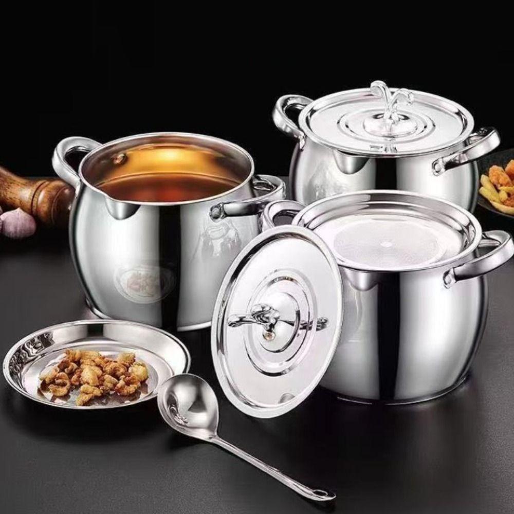 Binaural Handle Lard Strainer Tank 1.5/4L Lard Storage Can Practical Lard Jug  Canteen