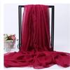 Extra Large Imitation Silk Scarf Solid Color Silk Scarf Seaside Beach Towel Long Spring and Autumn Women's Gauze Scarf Chiffon Scarf Women