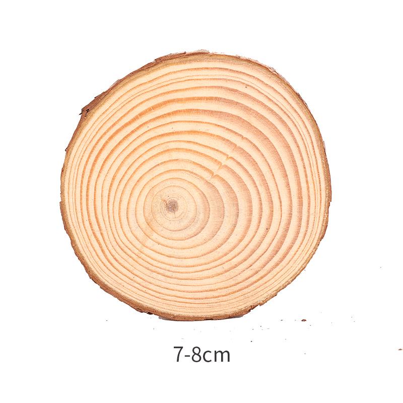 Round Wood Slices for DIY Projects and Decorations - Handmade with Growth Rings, Ideal for Painting and Photo Props