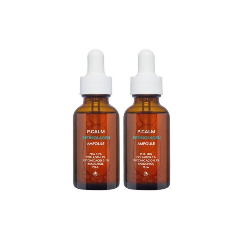 P.CALM Retinol Elasticity Ampoule 30ml 2PCS Pore Tightening Radiance Serum Set