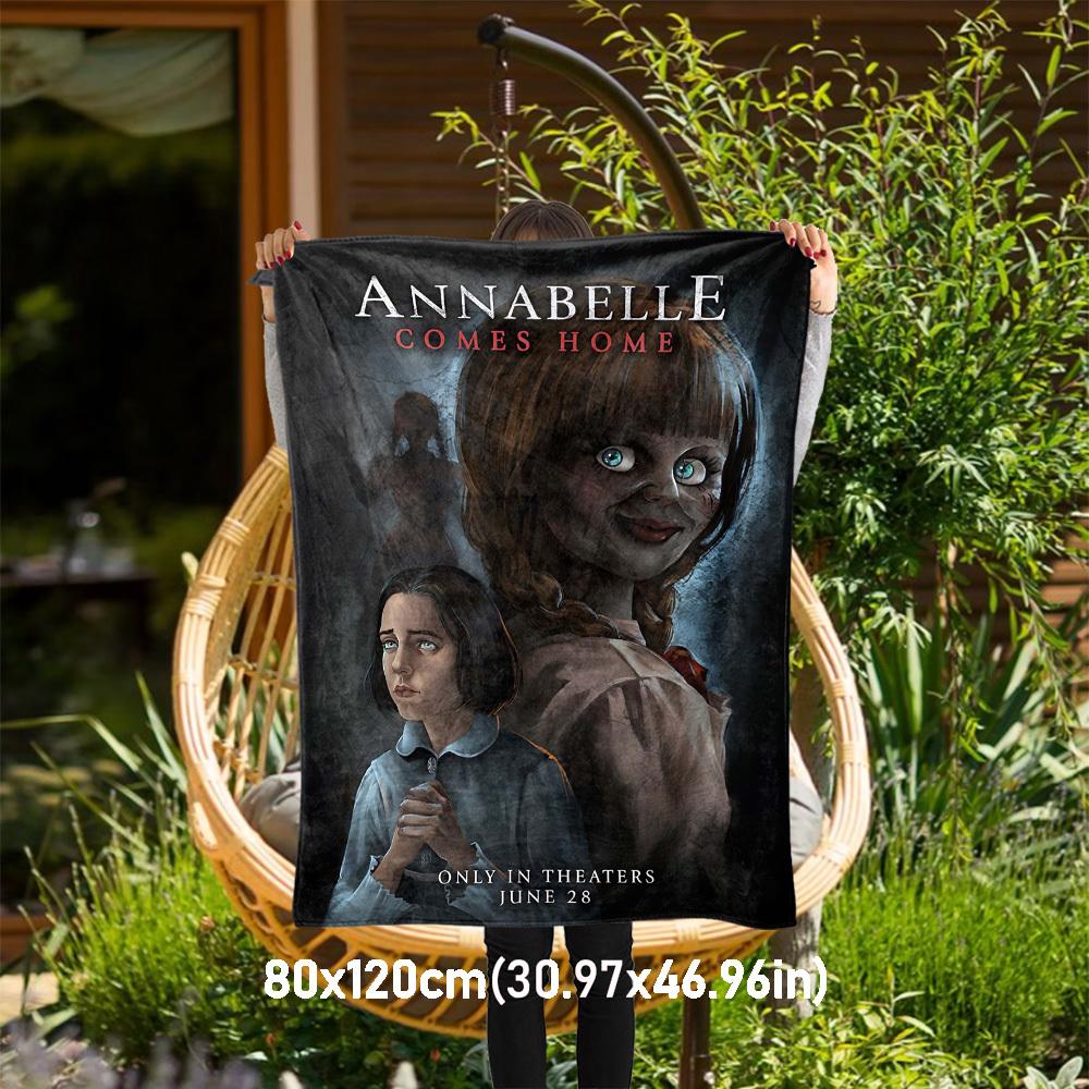 1PC Annabelle Comes Home Outdoor Flannel Blanket Soft Plush Decor for Picnics, camping,Bedroom, Playroom, Office1166A 80x120cm(31x47inch)