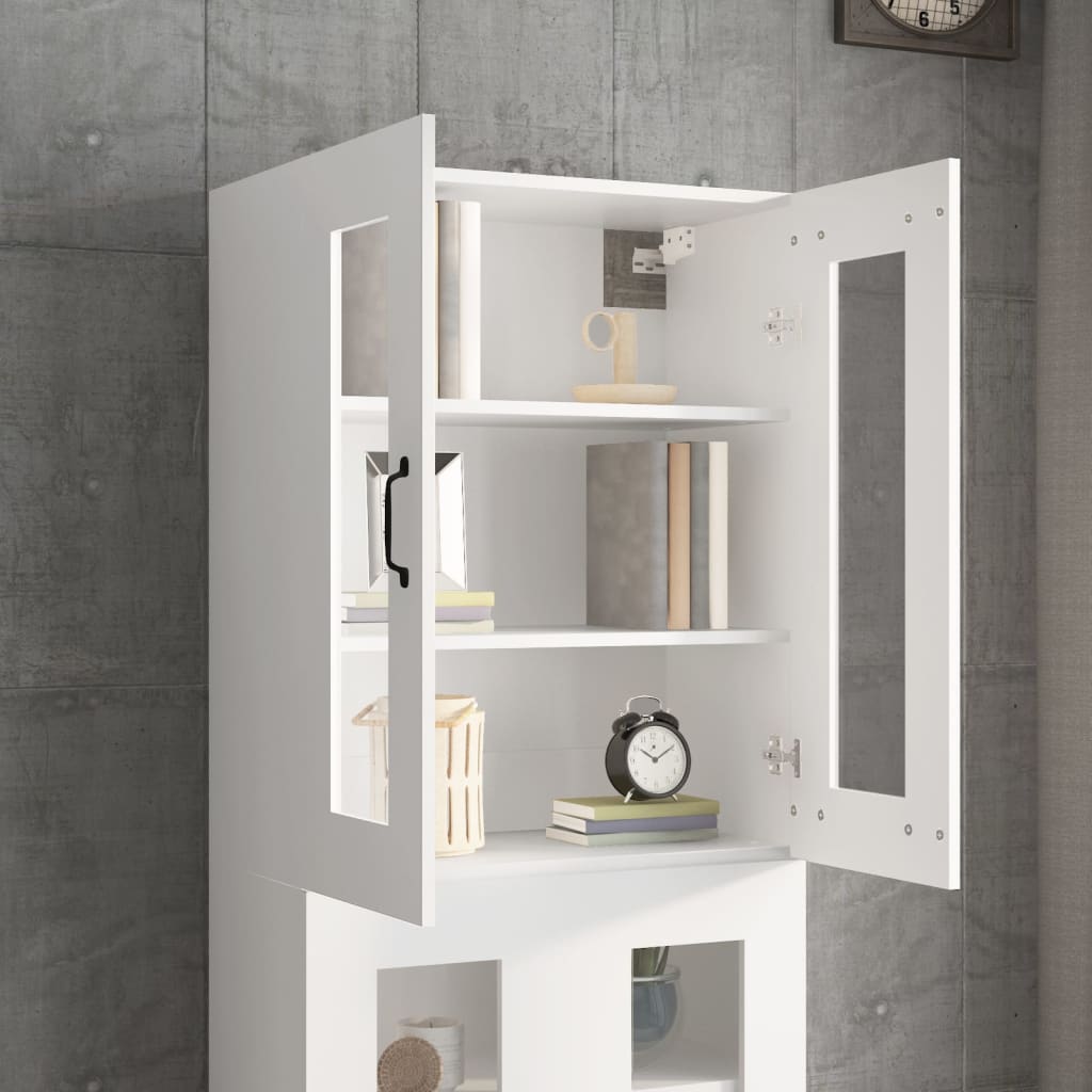 Wall Mounted Cabinet White 69.5 X 34 X 90 Cm