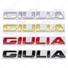 BEZO1 3D Metal Q2 Q4 Letter Badge Rear Giulia Stelvio Trunk Emblem Car Stickers For Alfa Romeo Giulia Stelvio Car Styling Accessories