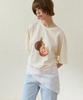 Wioi Fig Hand Drawing T-Shirt_Cream