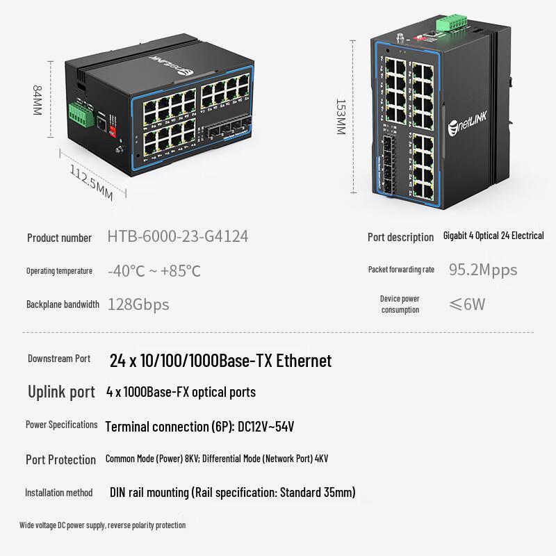 netLINK Domestic Chip Industrial Gigabit Ring Managed Switch