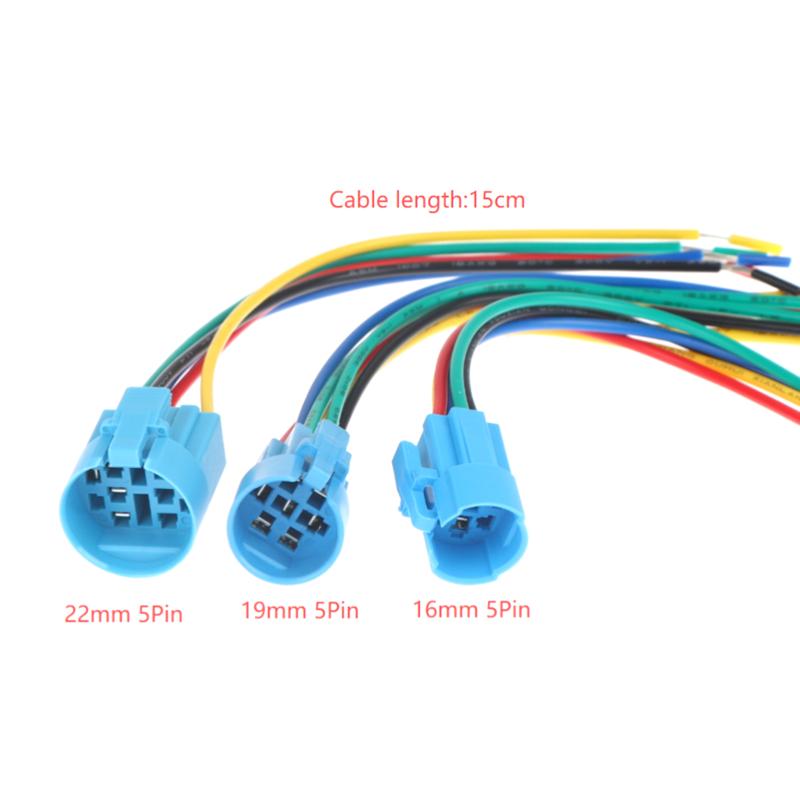 16 19 22MM Cable Quick Connectors 5 Wire Socket Harness Easy Plug and Play Electrical Connector for Residential Wiring