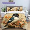 Flower Bird Pattern Bedding Quilt Set  Home Decoration  Gift (1 * duvet cover + 2 * pillowcase  without core)