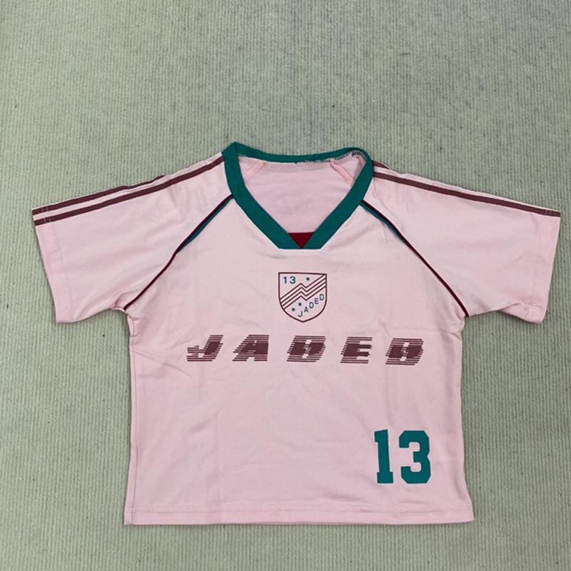 

Европейский и американский летний дизайн футболки с принтом двойной тени L розовый