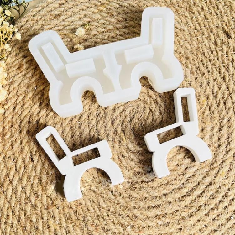 Benches Silicone Molds Plasters Molds Creative Chair Gypsum Molds Castings Molds Craft Supplies