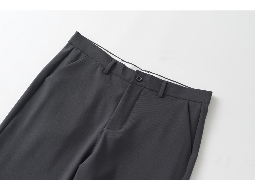 2026 Men's Elastic Ice Silk Straight-Leg Casual Pants for Spring & Autumn - Versatile, Thin, Loose Suit Pants for Middle-Aged & Young Adults.