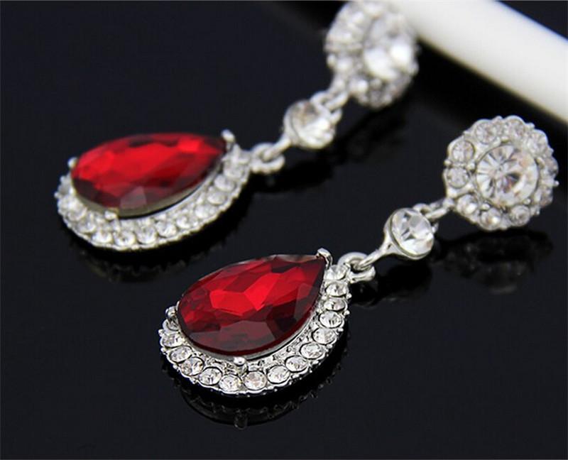 Women Charm  Bridal Water Drop Earrings Wedding  Stud Earings