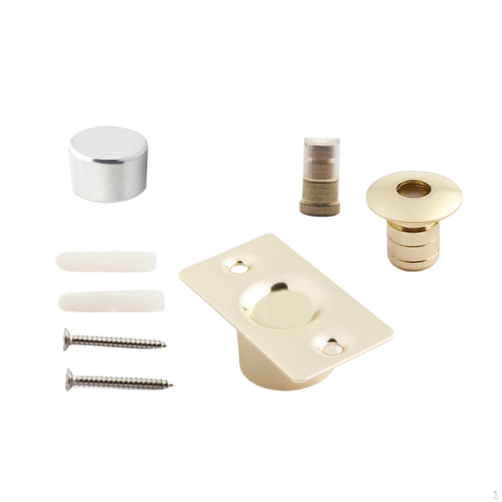 

Magnetic Door Stop Quiet Hidden Stopper for Dorm Office Buildings Home Milky White Gold