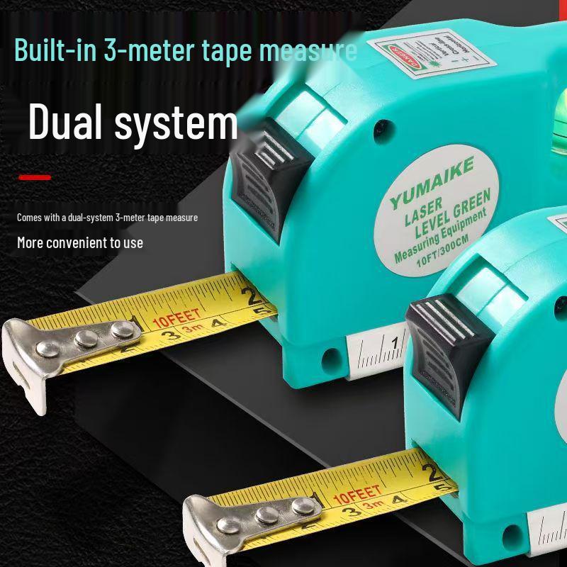 Multi-Function Laser Level & Measuring Tape: High Precision 4-in-1 Line Marker & Ruler