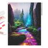 Diamond Embroidery Landscape Fantasy World DIY 5D Diamond Painting Waterfall Forest Cross Stitch Kits Rhinestones Pictures Decor