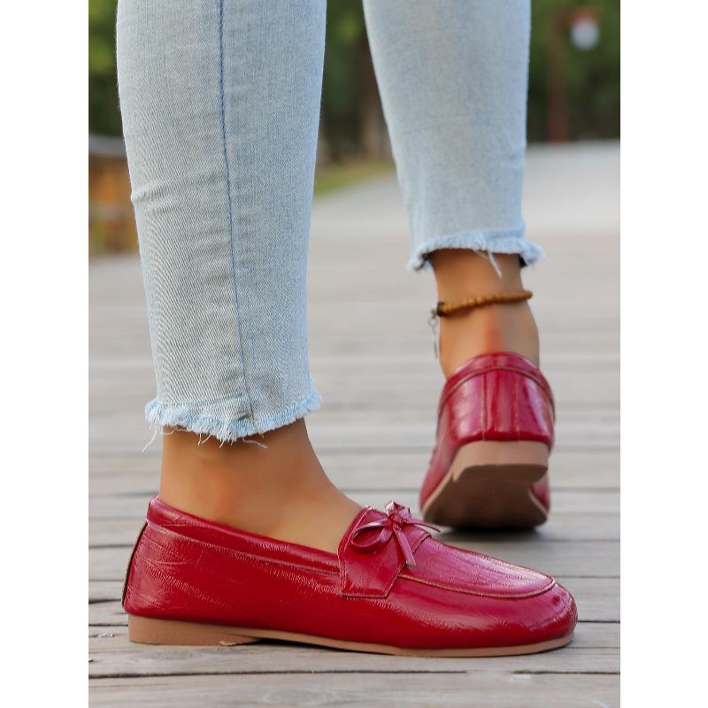 Lazy Single Shoes Women's Bow Soft-soled Shoes 2025 Autumn New Flat Casual Shoes