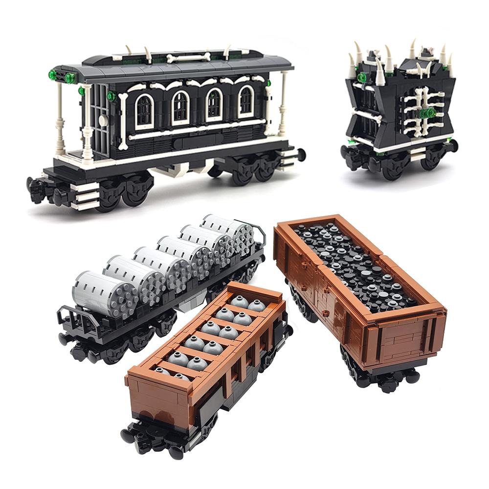 City Train Building Blocks DIY Modified Accessories, Creative MOC Assembly Track Train Carriage Expansion Set, Base, Wheel Parts