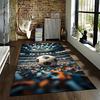 Soccer Ball Carpet with Stadium Scene Design for Bedroom Decor Suitable for Use As an Anti-slip for Living Room Bedroom Sofas