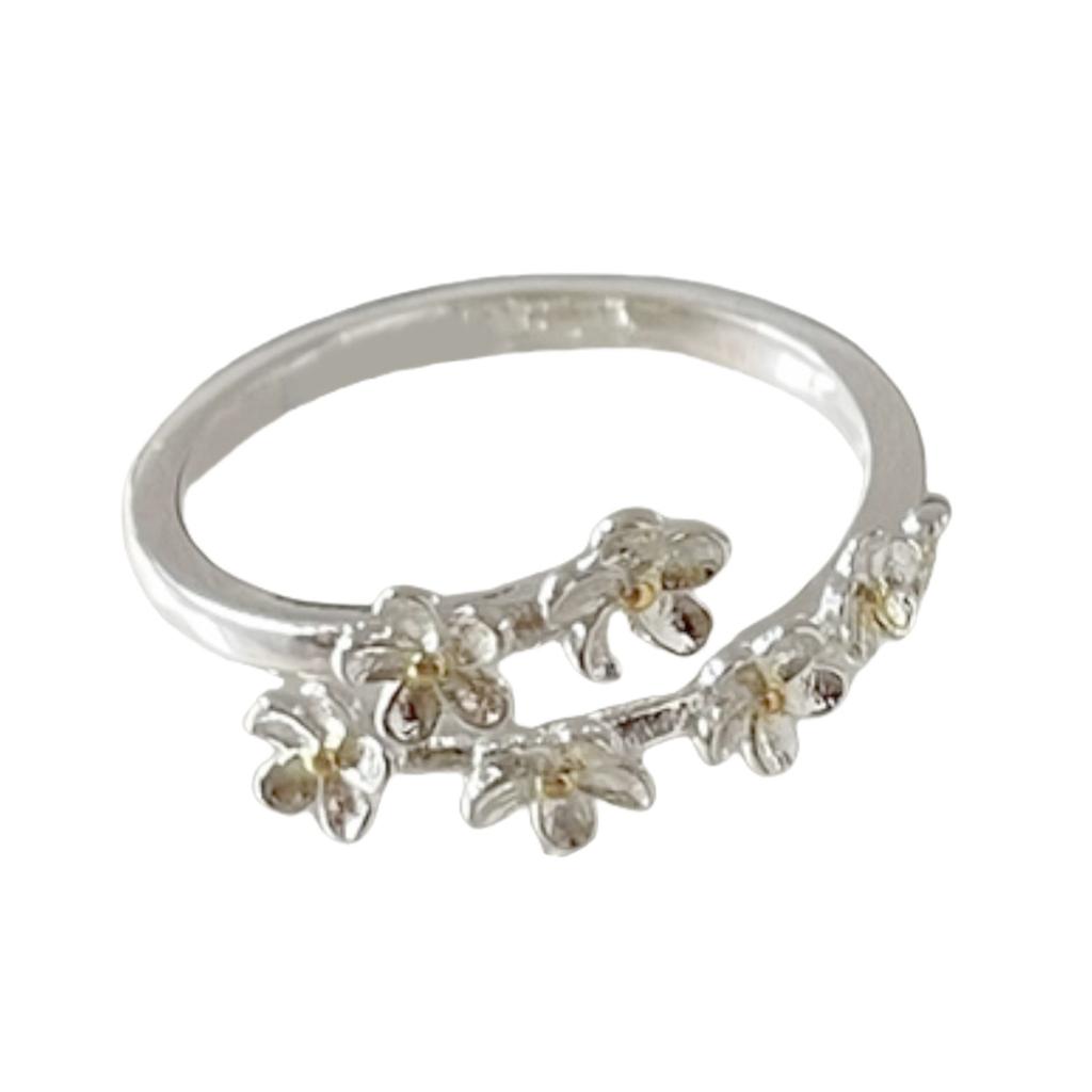 Adjustable Ring With Delicate Flower Sophisticated Iris Flower Rings Crafted In Copper Unique Rings Jewelry for Dates