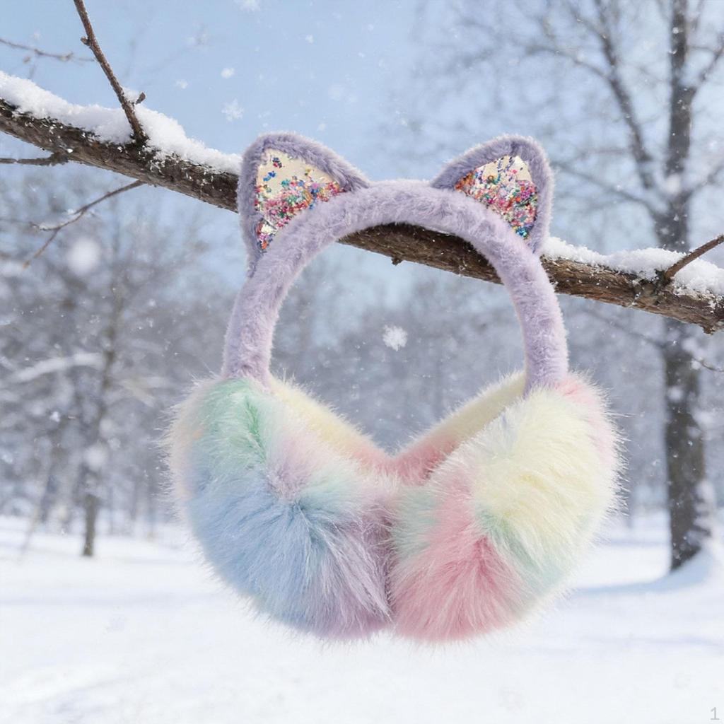 Cat Ear Earmuffs Casual Birthday Gift Muffs for Big Kids Outdoor Teen