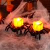 Halloween Spider Candle Lamp Decorations Plastic LED Light Horror Atmosphere Decorative Ornament Spider Halloween Party Decor