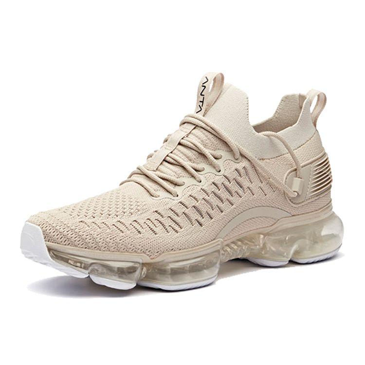 Anta Seeed Full-Length Air Cushion Lightweight Low-Top Running Shoes Men Sneakers Brown 91925501-2