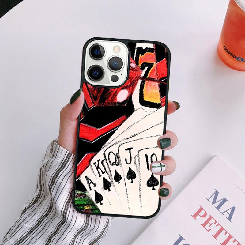 

Poker Playing Card Phone Case For iPhone 17 Air 14 13 12 16Pro Max 15 11 Plus Cover Shell Max coque iPhone 11pro max