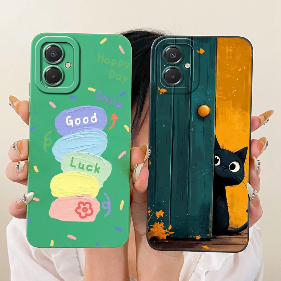 Casing For Samsung A07 4G A075B A075F A075M Cover For Samsung Galaxy A07 4G Case Silicone Luxury Fashion Cute Cat Kawaii Painted