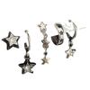 6pcs Set Earring Silver Color Star Dangle Earrings Vintage Metal Geometric Drop Earring for Women Fashion Trendy Y2K Jewelry