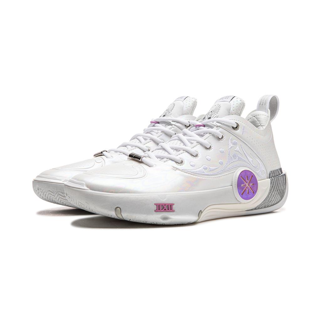 Li Ning WOW12 Basketballschuhe Herren Mittelhoch Standard Weiß ABAV013-21