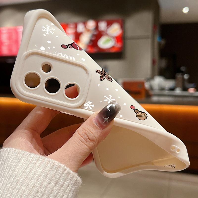 Cartoon Christmas Snowman Phone Cover For Samsung Galaxy S25 Edge S24 FE S23 S22 Ultra Plus A17 A56 A36 A16 A15 A55 A54 A53 5G Soft Phone Cover