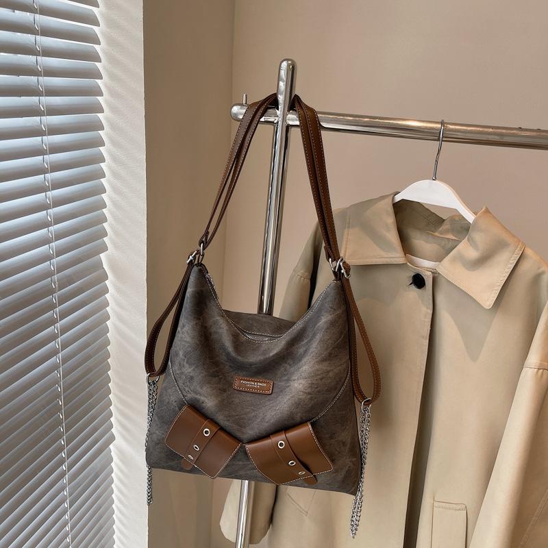 

Tote bag women s large-capacity new niche retro shoulder messenger bag casual multi-functional backpack