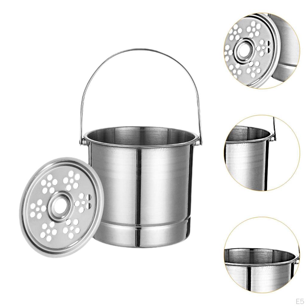 1 L Ice Wine Container Made of Stainless Steel with Handle for Cooling Drinks