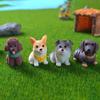 12Pcs Resin Craft Dog Ornaments Desktop Decoration Dog Figurine Animal Statue  Miniature Landscapes