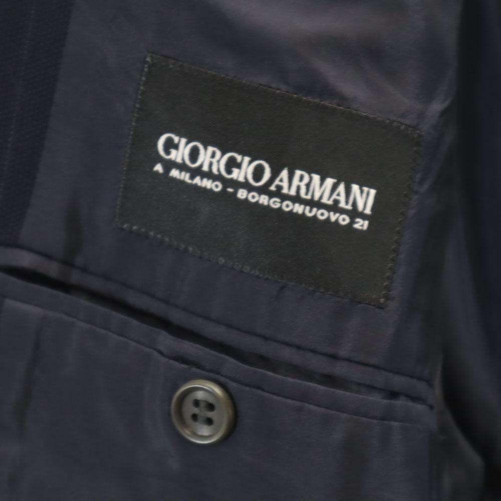 Giorgio Armani Made In Italy Wool Blend Tailored Jacket 50 Navy Men's Used