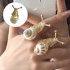 Snail Shell Rings With Natural Shell Design Bold Statement Jewelry For Beach Resort Style And Everyday Wear